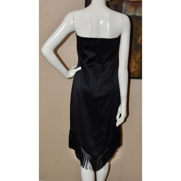 Cache Embroidered Floral Strapless Cocktail Party Evening Sheath Dress Size 14 - Picture 3 of 9